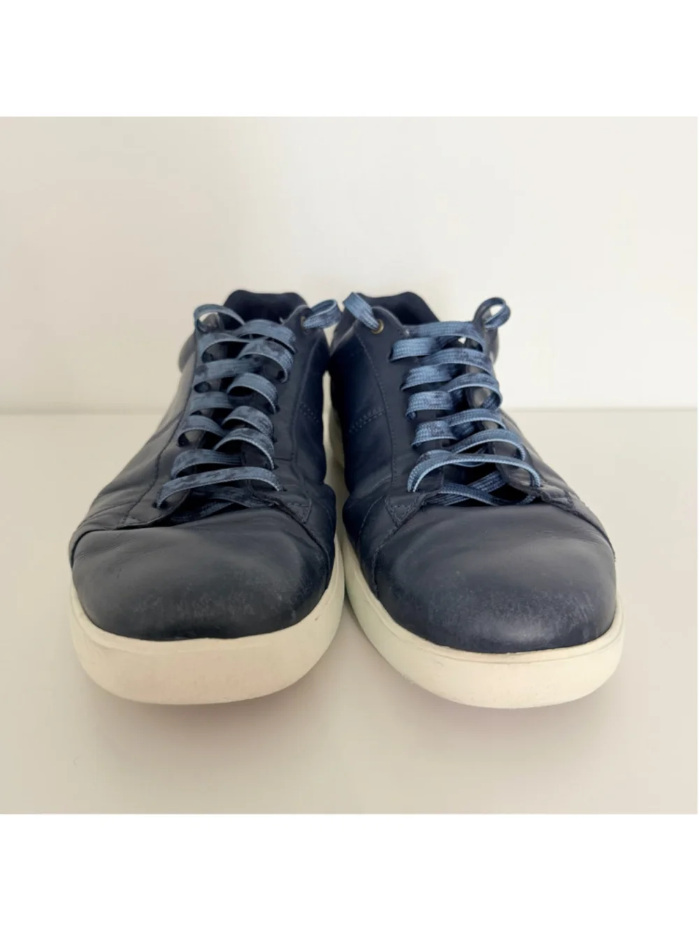 Cole Haan Grand OS Reagan Navy Blue Leather Sneakers Men's Size 12
